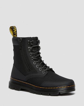 Black Men's Dr Martens Combs Zip Ankle Boots | CA 441FDN